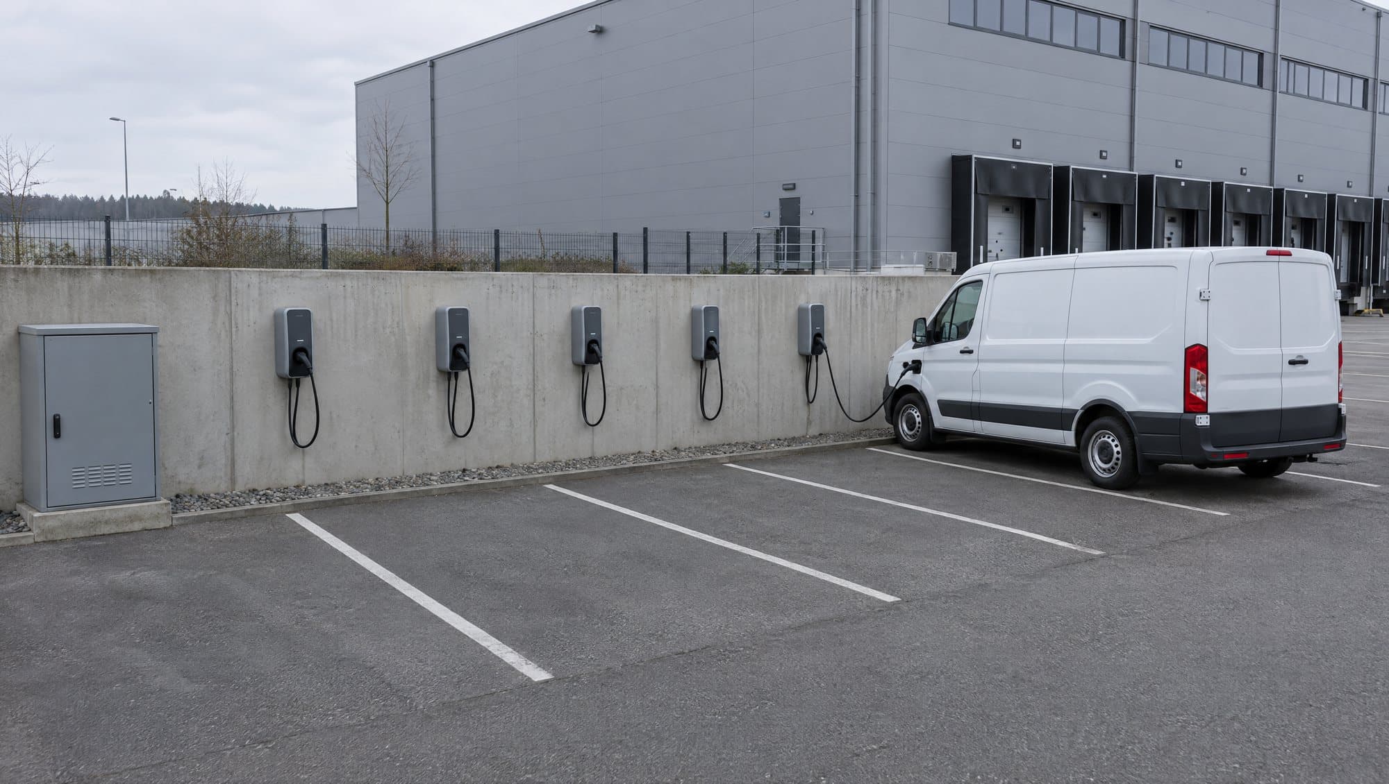 EV charging points in an existing commercial parking deck